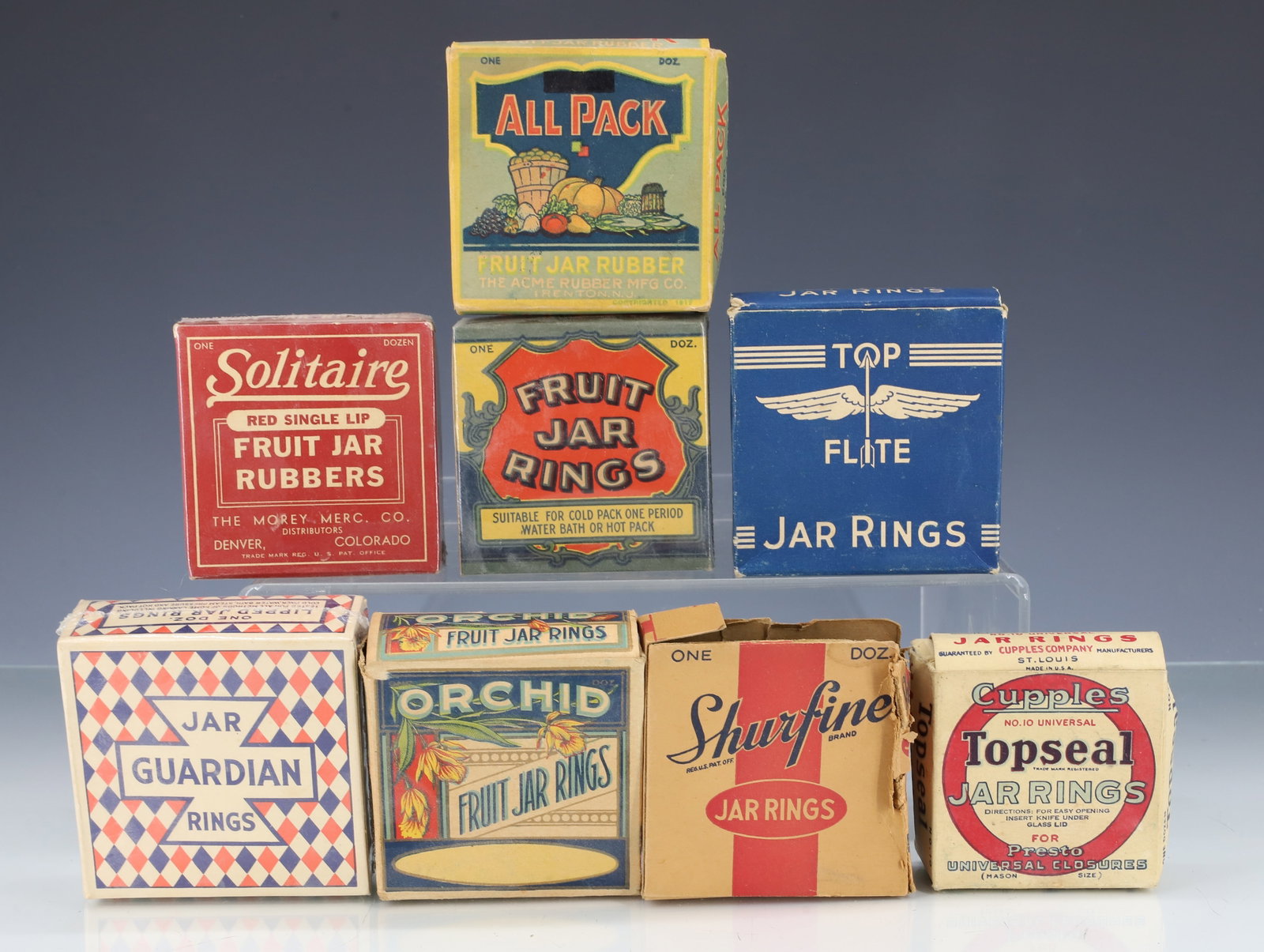 LOT OF VARIOUS BRAND JAR RINGS: (8) DIFFERENT BRANDS IN ORIGINAL BOXES PLEASE READ CAREFULLY - ITEMS MUST BE PAID FOR THROUGH LIVE AUCTIONEERS OR WITH CASH OR CHECK IN PERSON - Terms for Purchasing and Shipping of Auction Items.