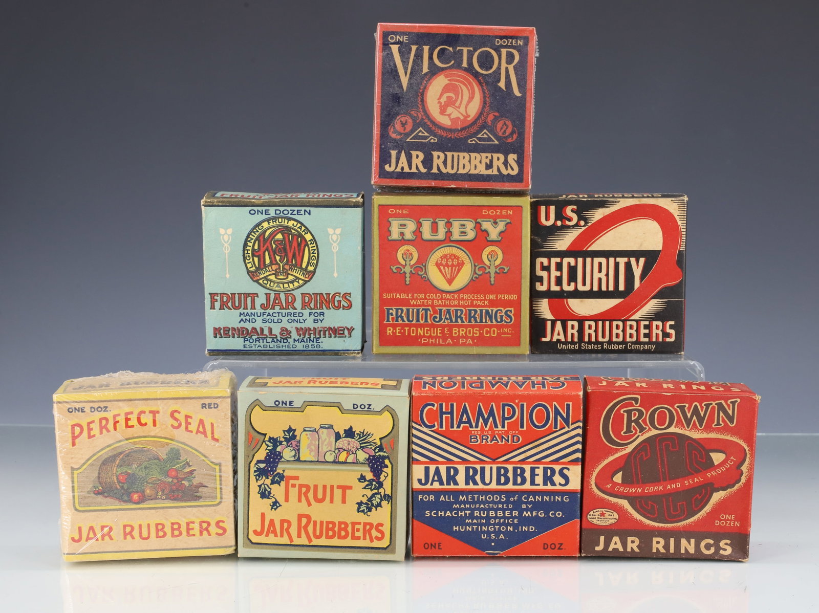 LOT OF VARIOUS BRAND JAR RINGS: (8) DIFFERENT BRANDS IN ORIGINAL BOXES PLEASE READ CAREFULLY - ITEMS MUST BE PAID FOR THROUGH LIVE AUCTIONEERS OR WITH CASH OR CHECK IN PERSON - Terms for Purchasing and Shipping of Auction Items.