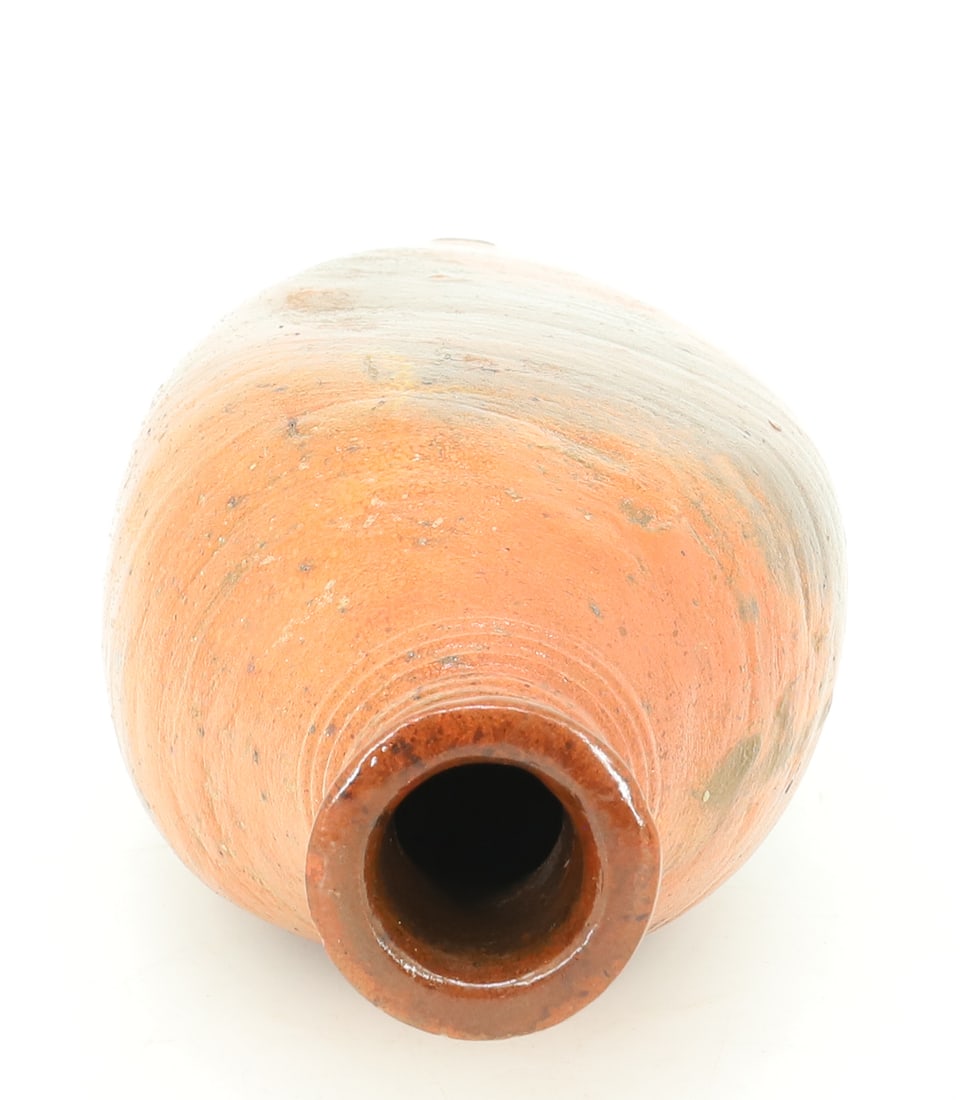 GLAZED STONEWARE BOTTLE - 5