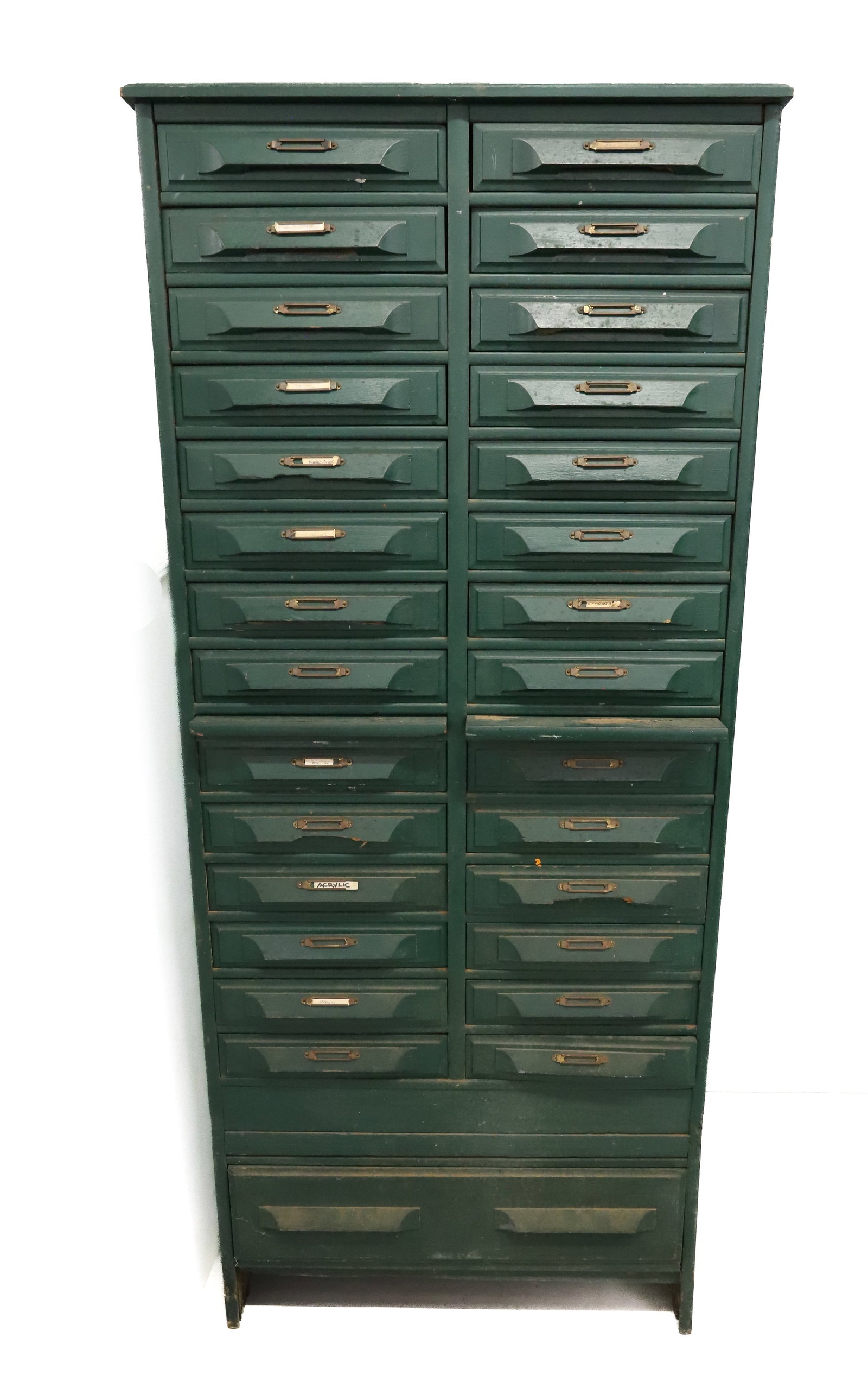 PAINTED OAK STORAGE CABINET (1 of 4)
