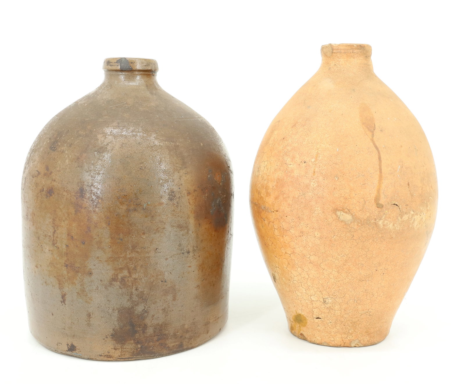 (2) STONEWARE JUGS - 2