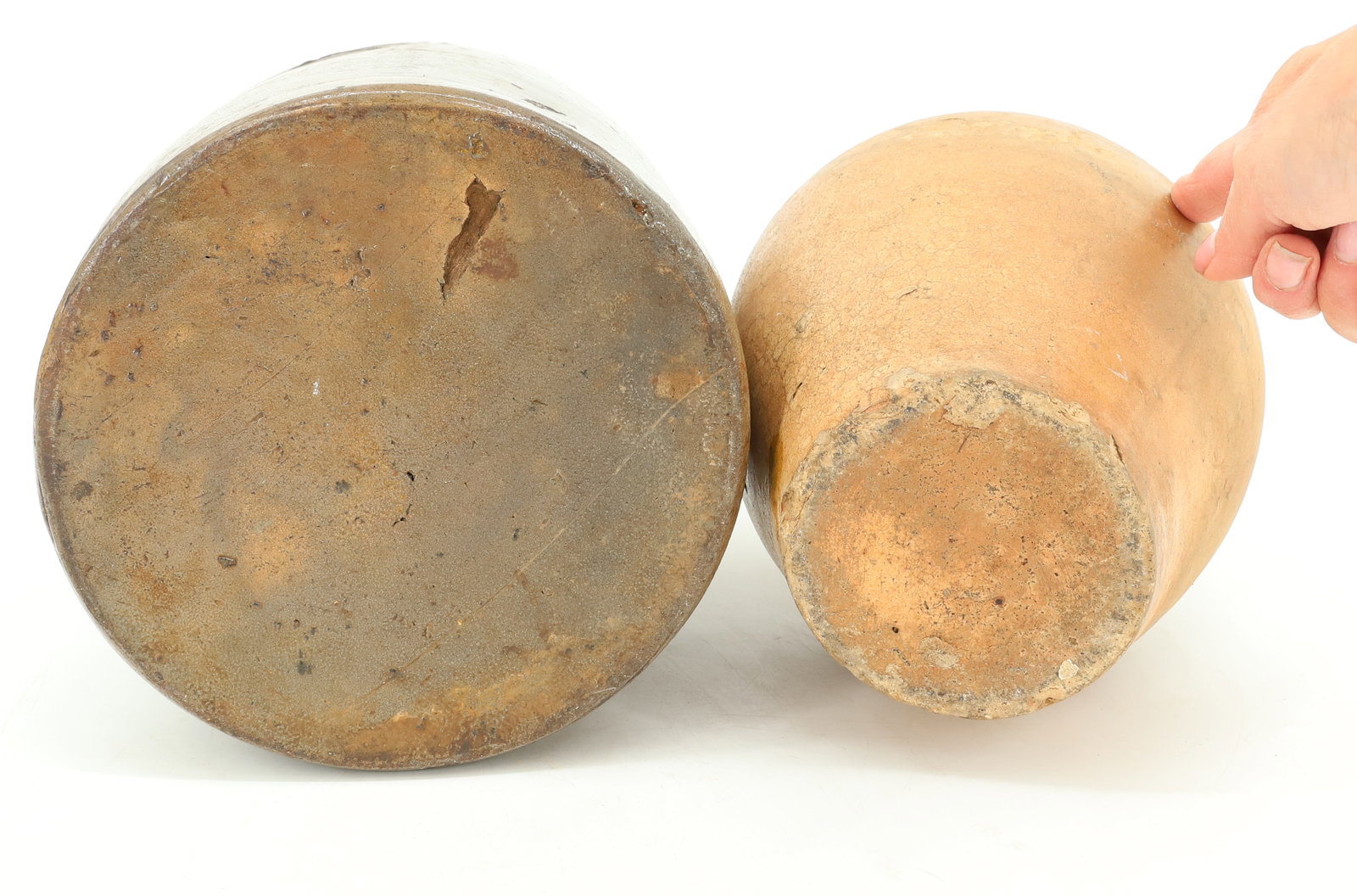 (2) STONEWARE JUGS - 6