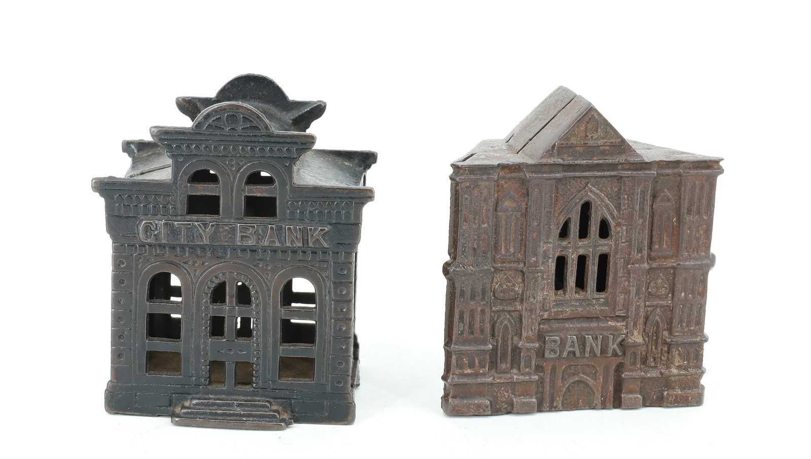 (2) CAST IRON STILL BANK BUILDINGS (1 of 5)