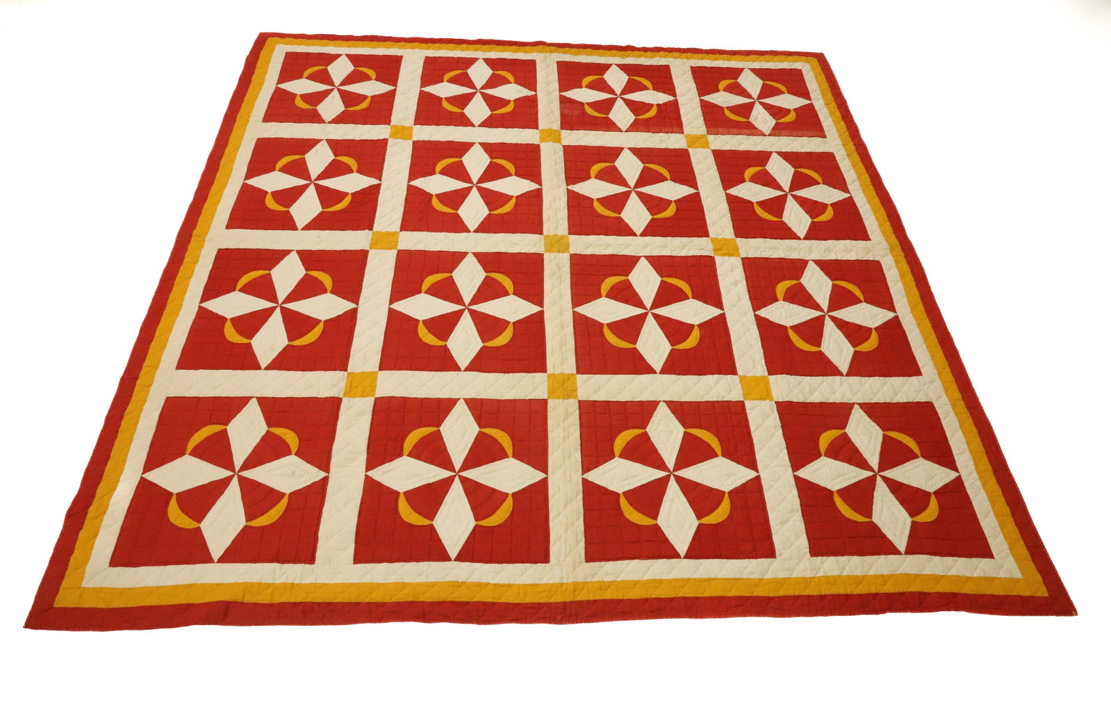 19TH CENTURY HAND STITCHED QUILT (1 of 7)