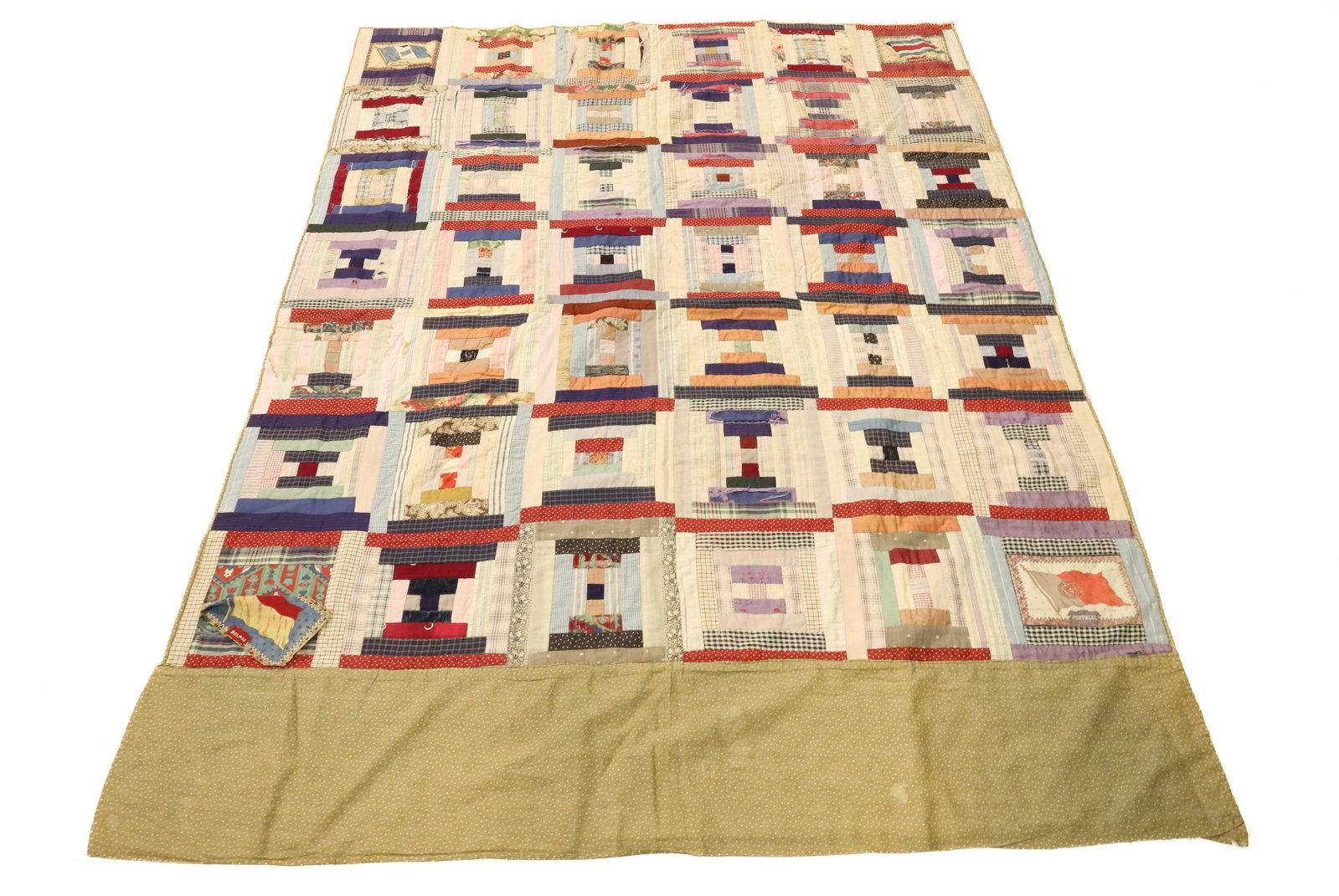 19TH CENTURY HAND STITCHED QUILT (1 of 8)