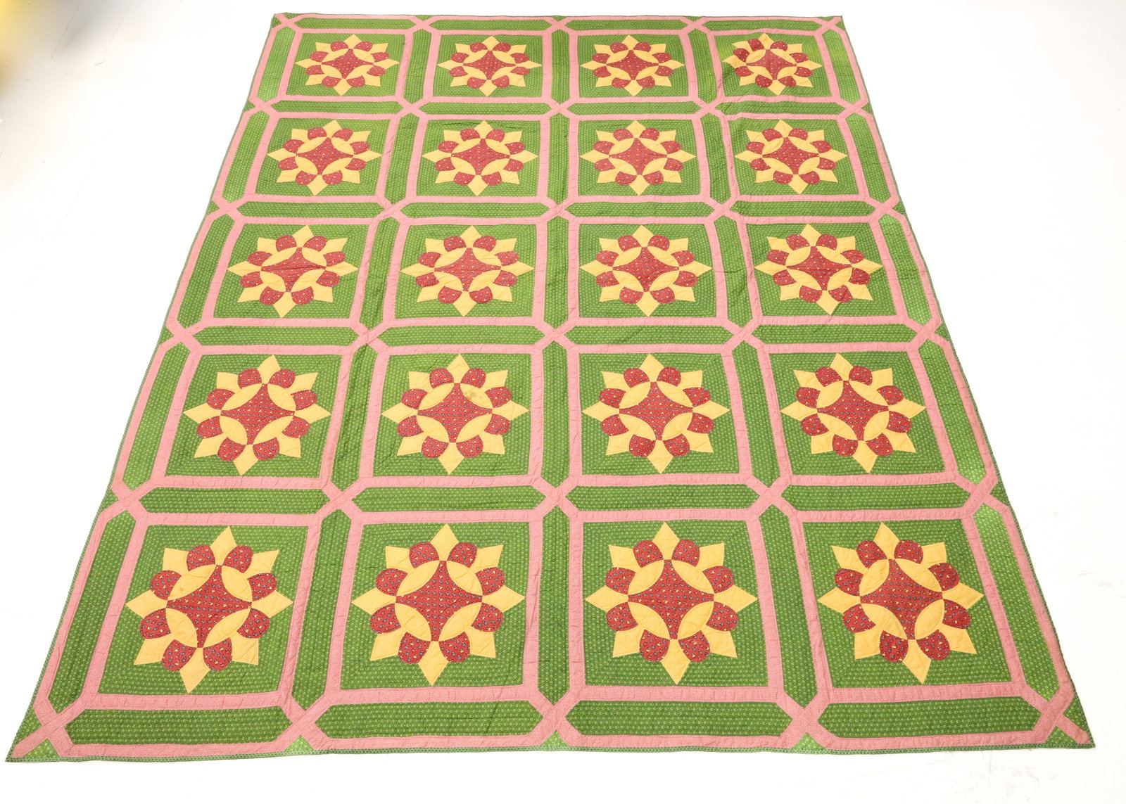 19TH CENTURY HAND STITCHED QUILT (1 of 6)