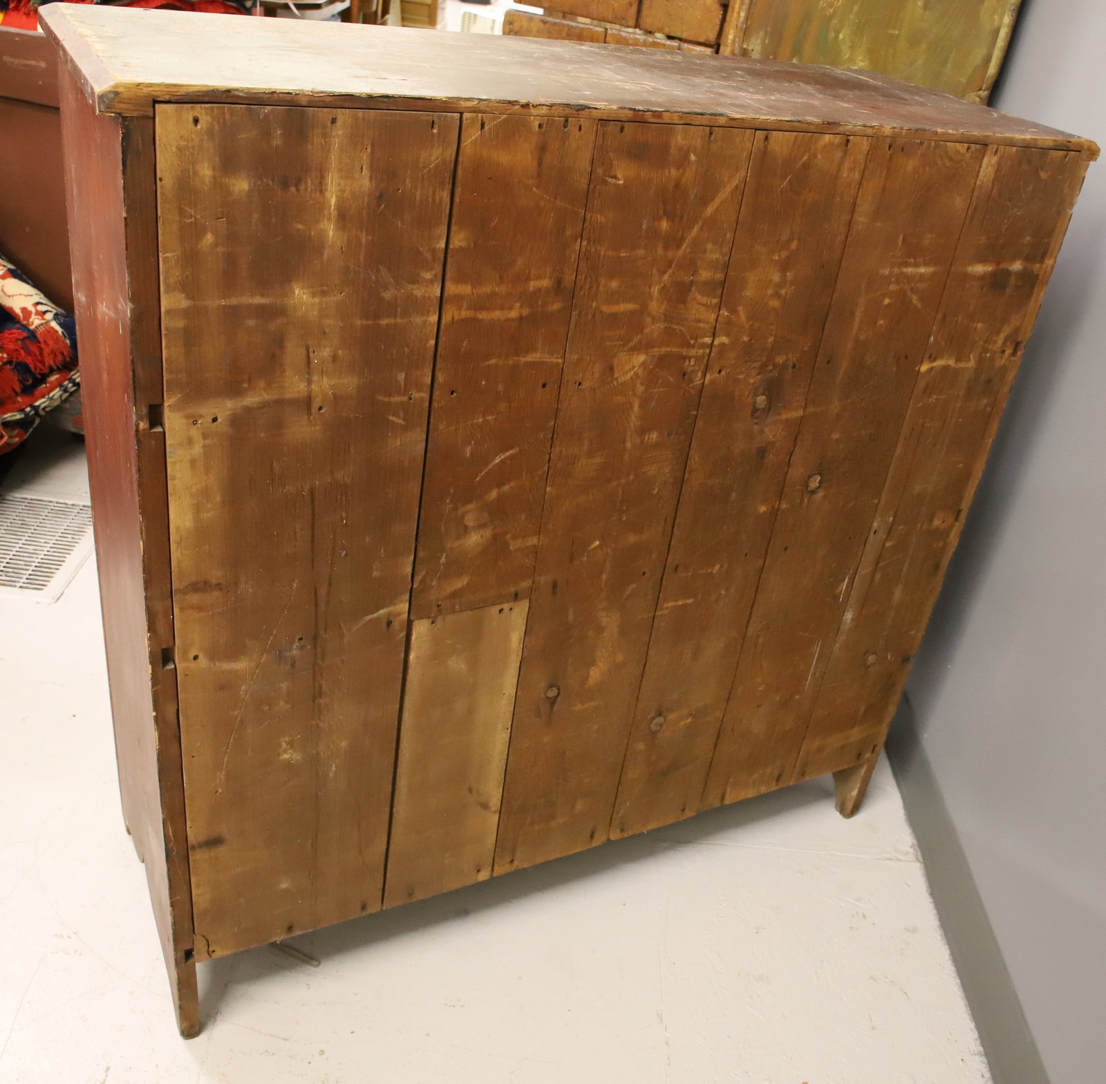 PAINTED TWO DOOR JAM CUPBOARD - 7