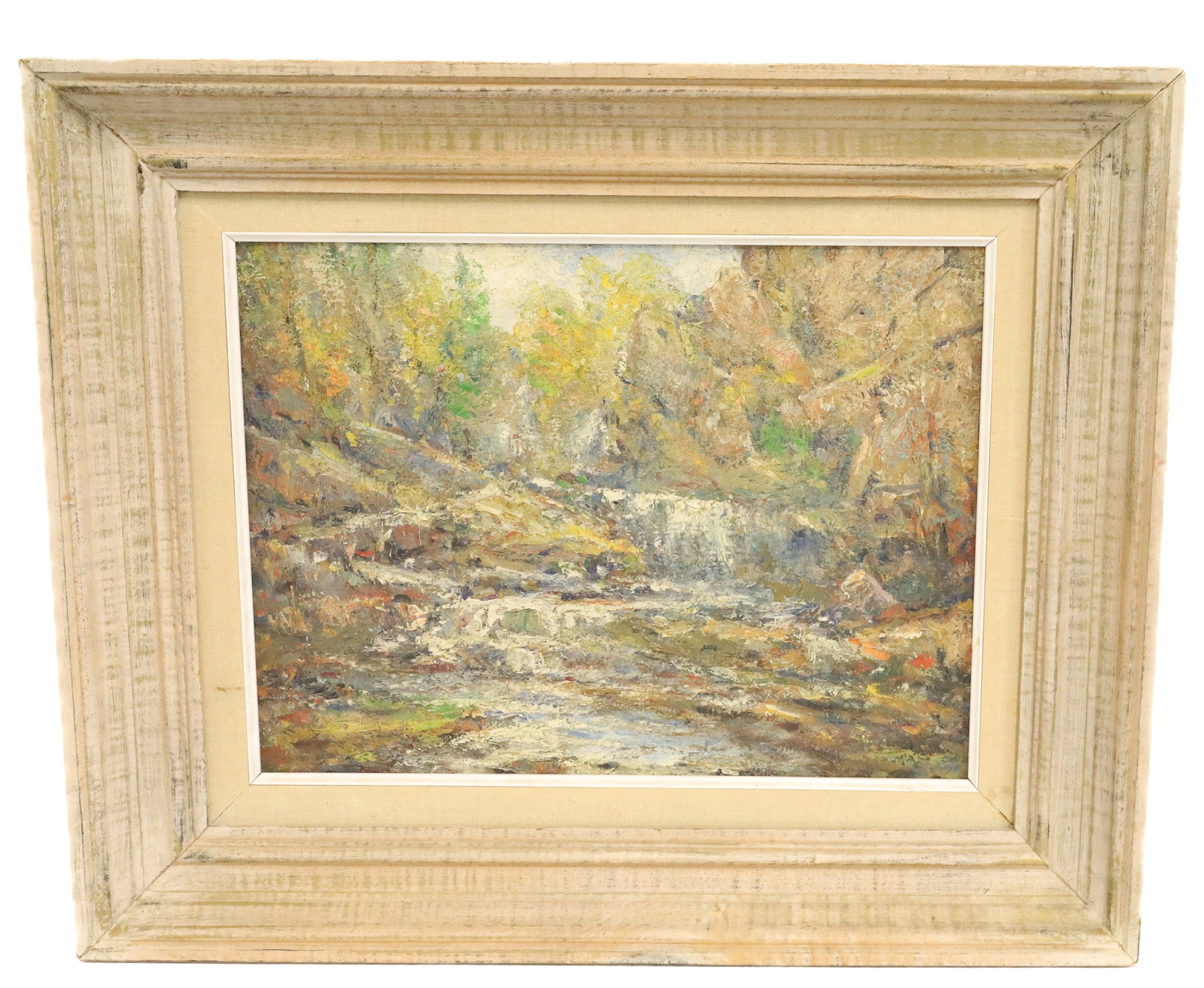 CULLEN YATES, PENNSYLVANIAN, O/C: BUTTERMILK FALLS # 48, FRAMED 12 X 16" SIGHT VIEW PLEASE READ CAREFULLY - ITEMS MUST BE PAID FOR THROUGH LIVE AUCTIONEERS OR WITH CASH OR CHECK IN PERSON - Terms for Purchasing and Shipping of