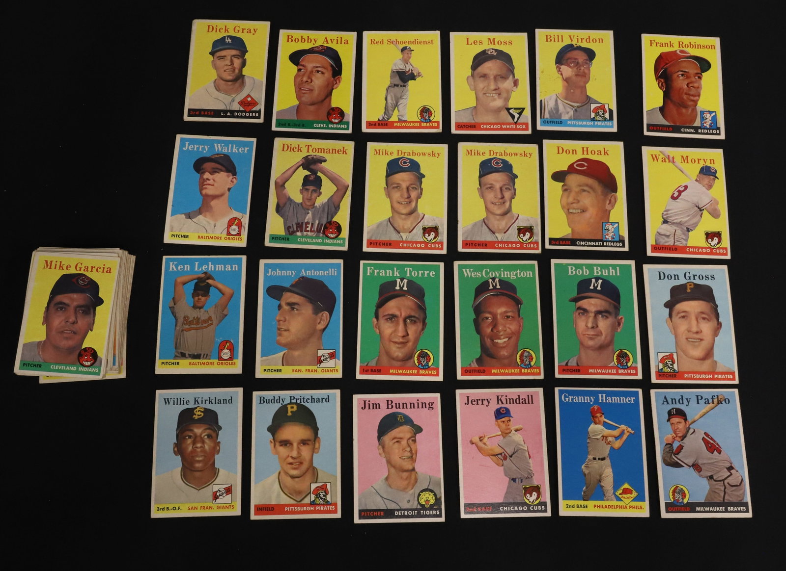 LOT OF 1958 TOPPS BASEBALL CARDS (1 of 6)