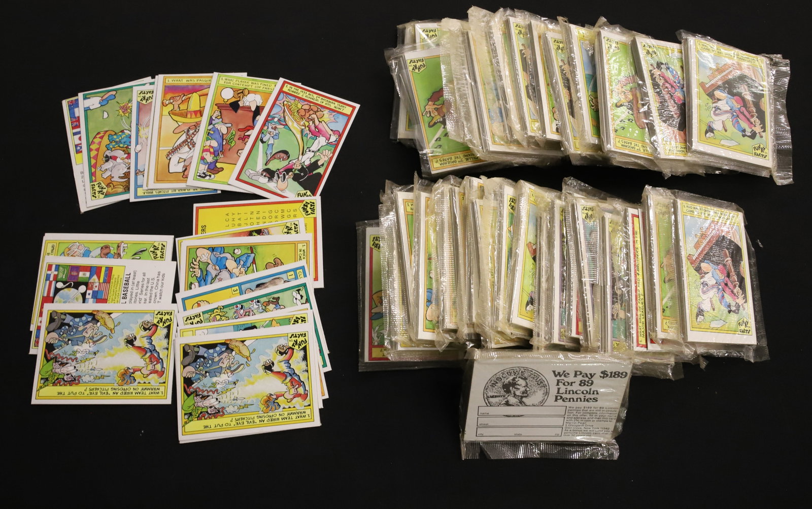 LOT OF (1976) FUNKY FACTS BASEBALL CARDS: (30+) PACKS UNOPENED. PLEASE READ CAREFULLY - ITEMS MUST BE PAID FOR THROUGH LIVE AUCTIONEERS OR WITH CASH OR CHECK IN PERSON - Terms for Purchasing and Shipping of Auction Items. Please read carefull