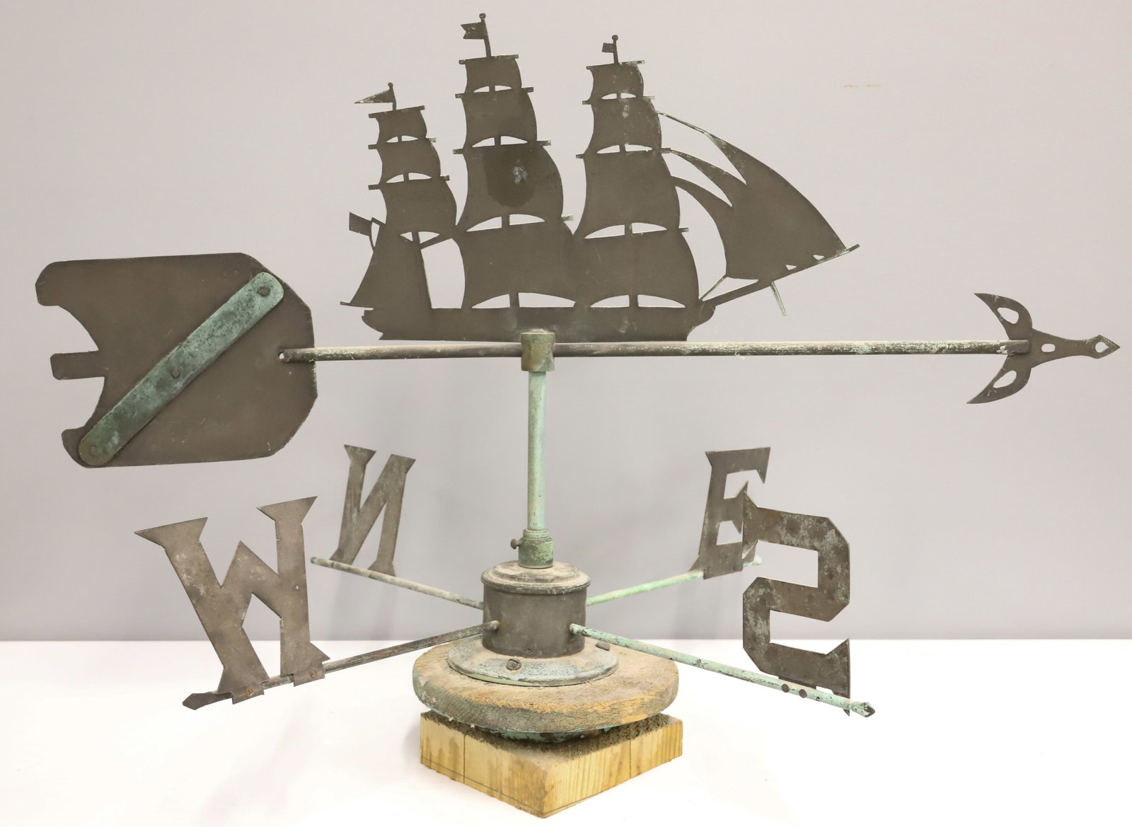 COPPER SAILING SHIP WEATHERVANE (1 of 6)