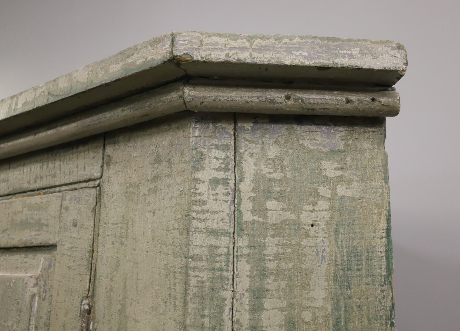 19TH C. PAINTED CORNER CUPBOARD - 5