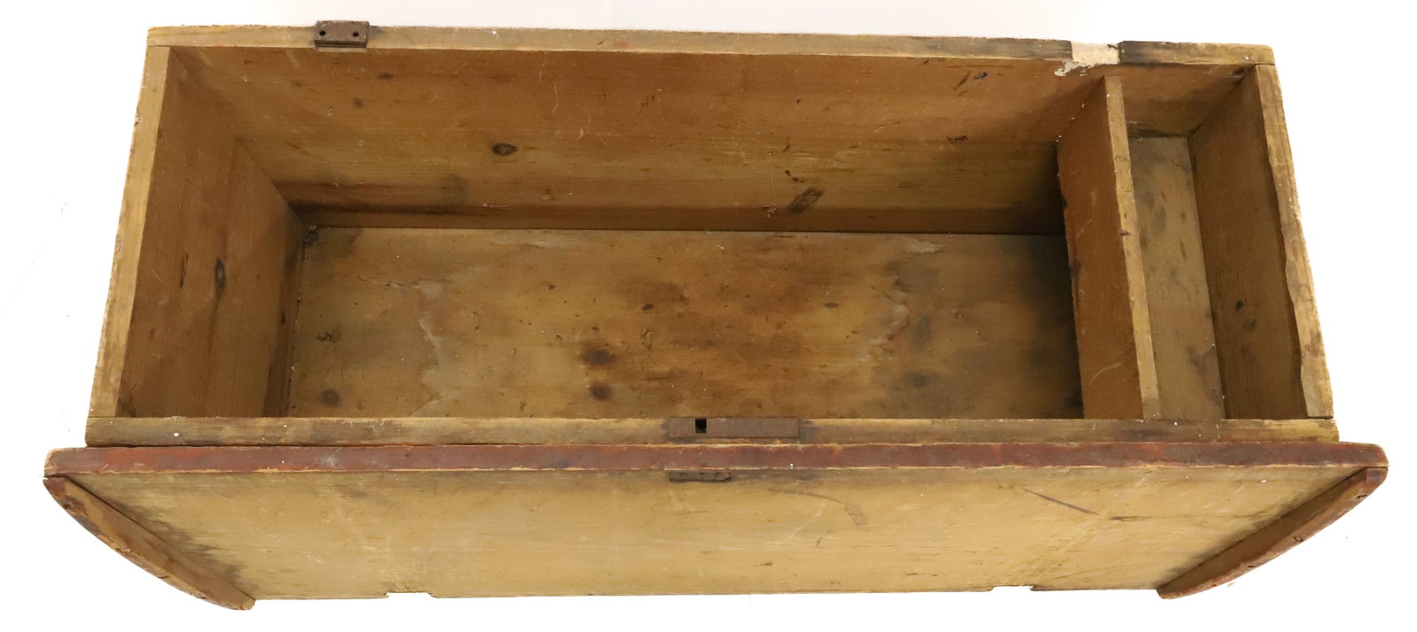 RED PAINTED BLANKET BOX - 4