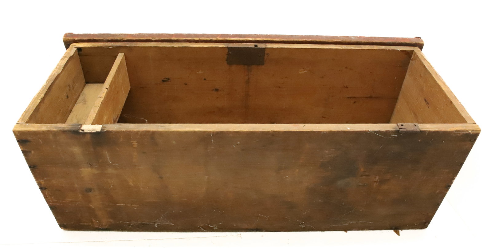 RED PAINTED BLANKET BOX - 5