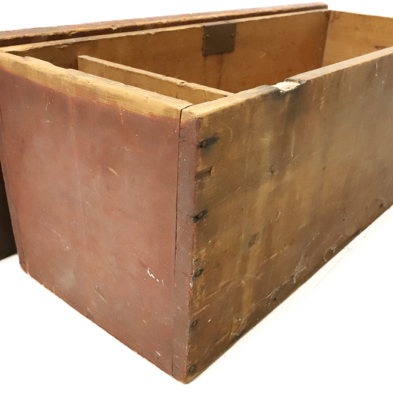RED PAINTED BLANKET BOX - 6