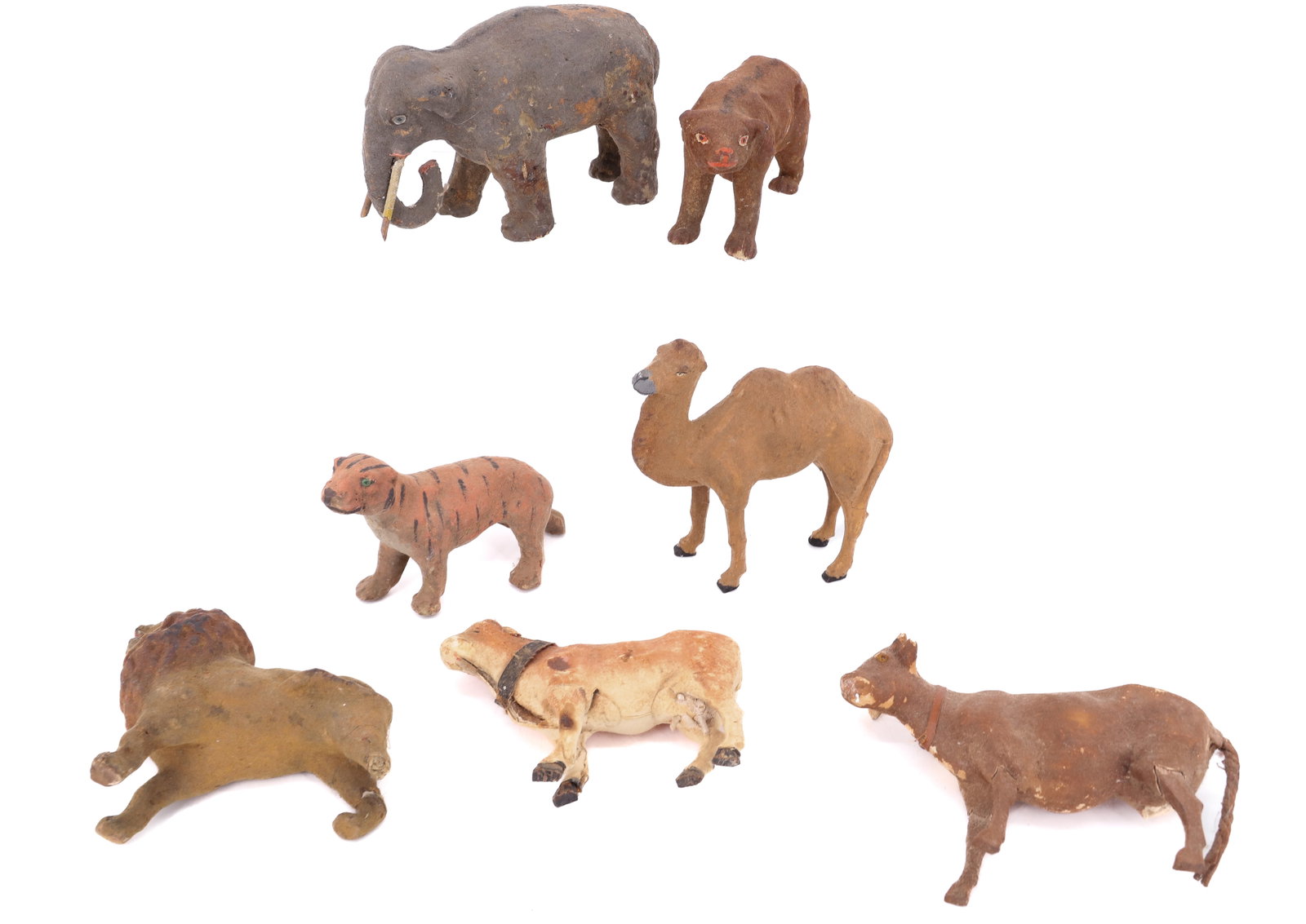 LOT OF ANTIQUE COMPOSITION ANIMALS (1 of 5)