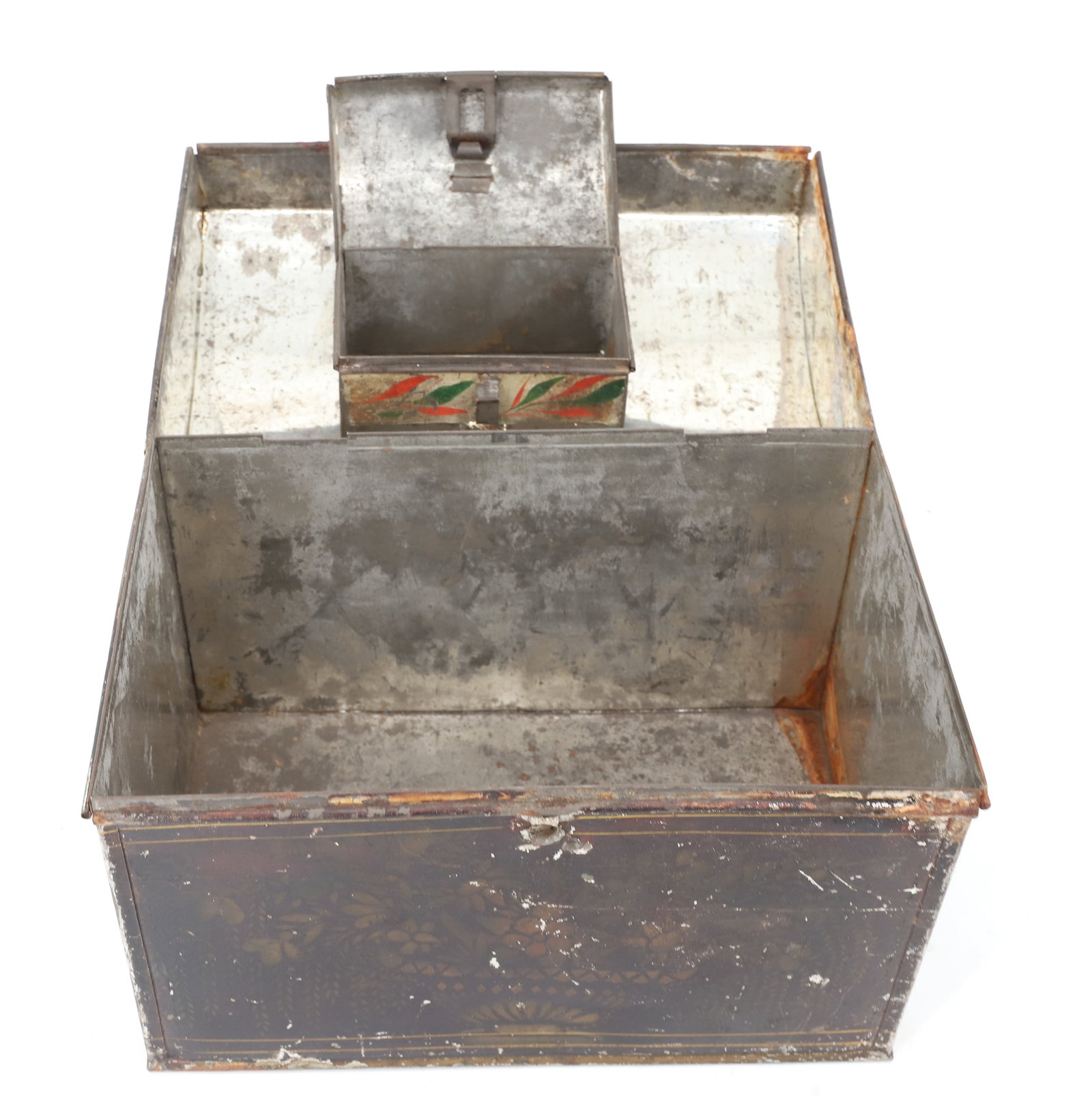 (2) TIN TOLEWARE BOXES - 5