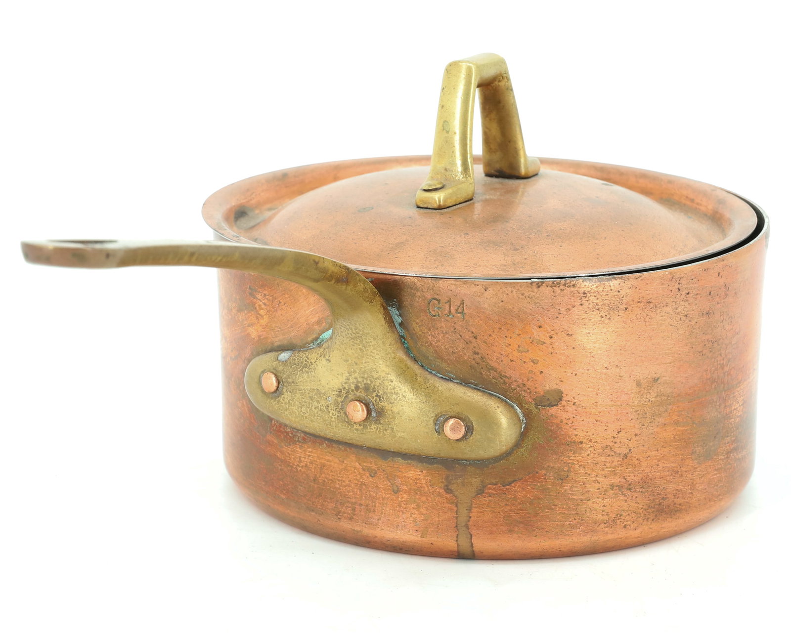 SMALL COPPER POT W/ LID - 2