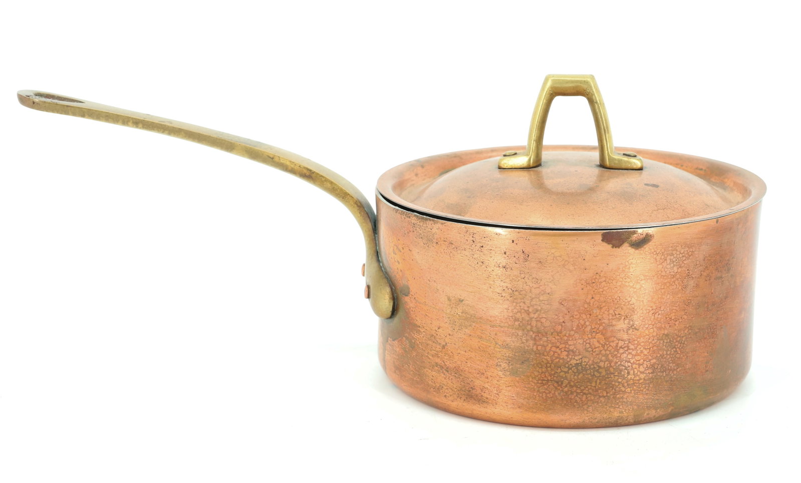 SMALL COPPER POT W/ LID - 3