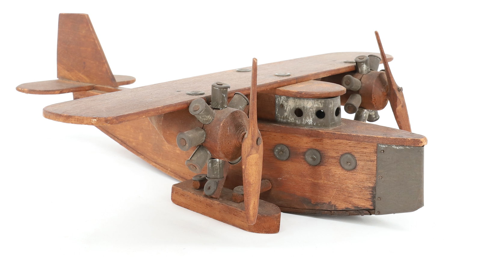 WOOD AND TIN HANDMADE PLANE (1 of 5)