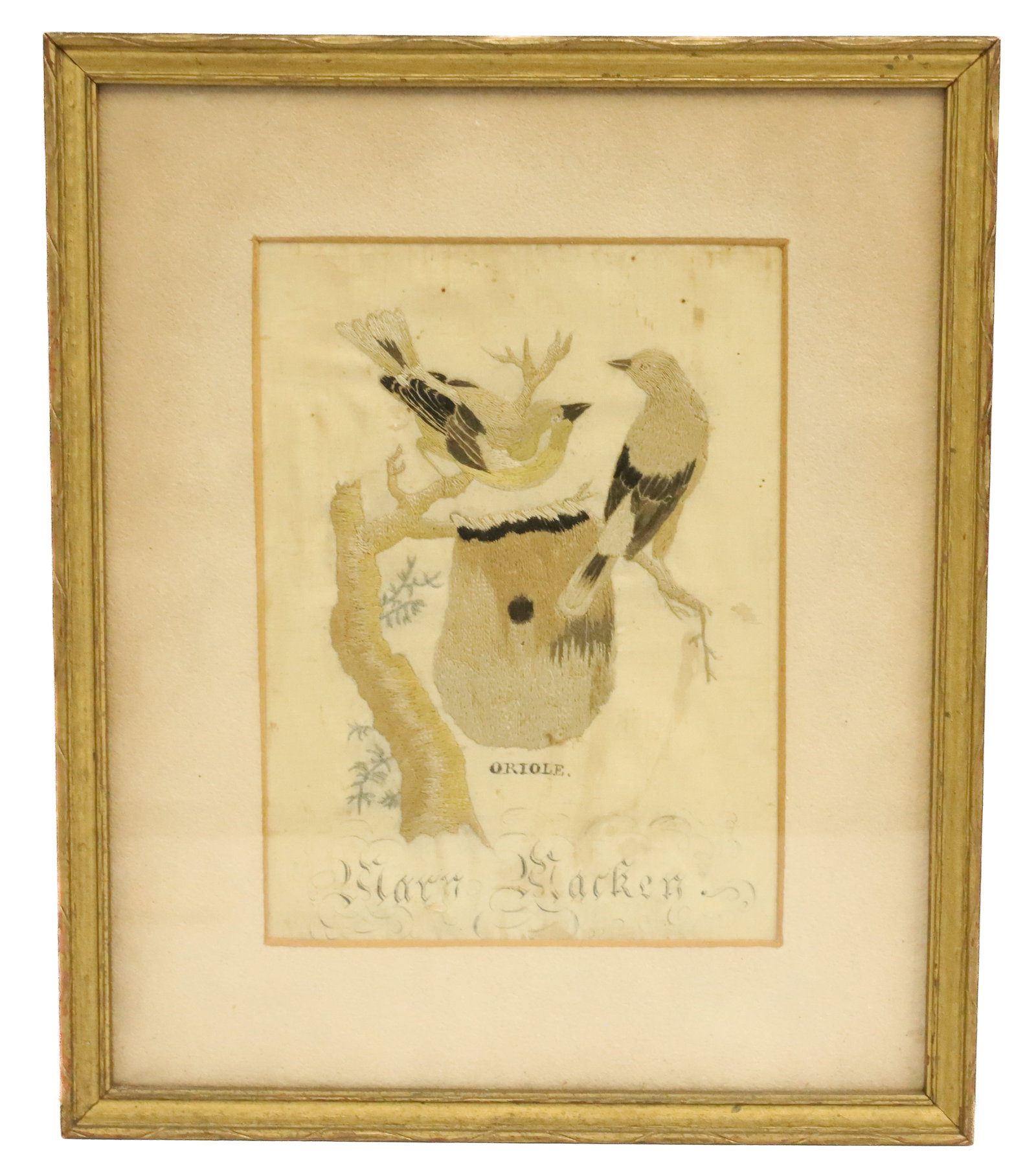 19TH C. FRAMED NEEDLEWORK - 2