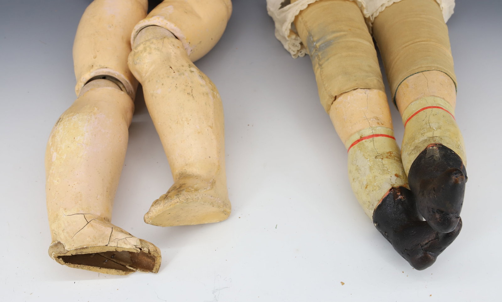 (2) ANTIQUE COMPOSITION / BISQUE DOLLS - 3