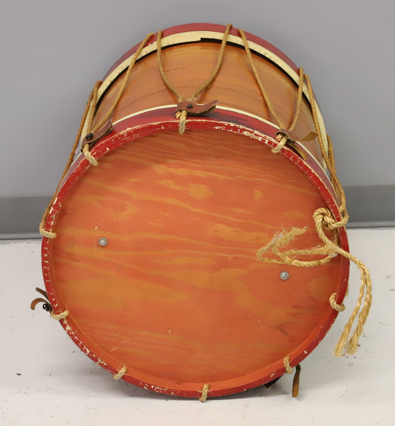 FOLK PAINTED DRUM SIDE TABLE - 4