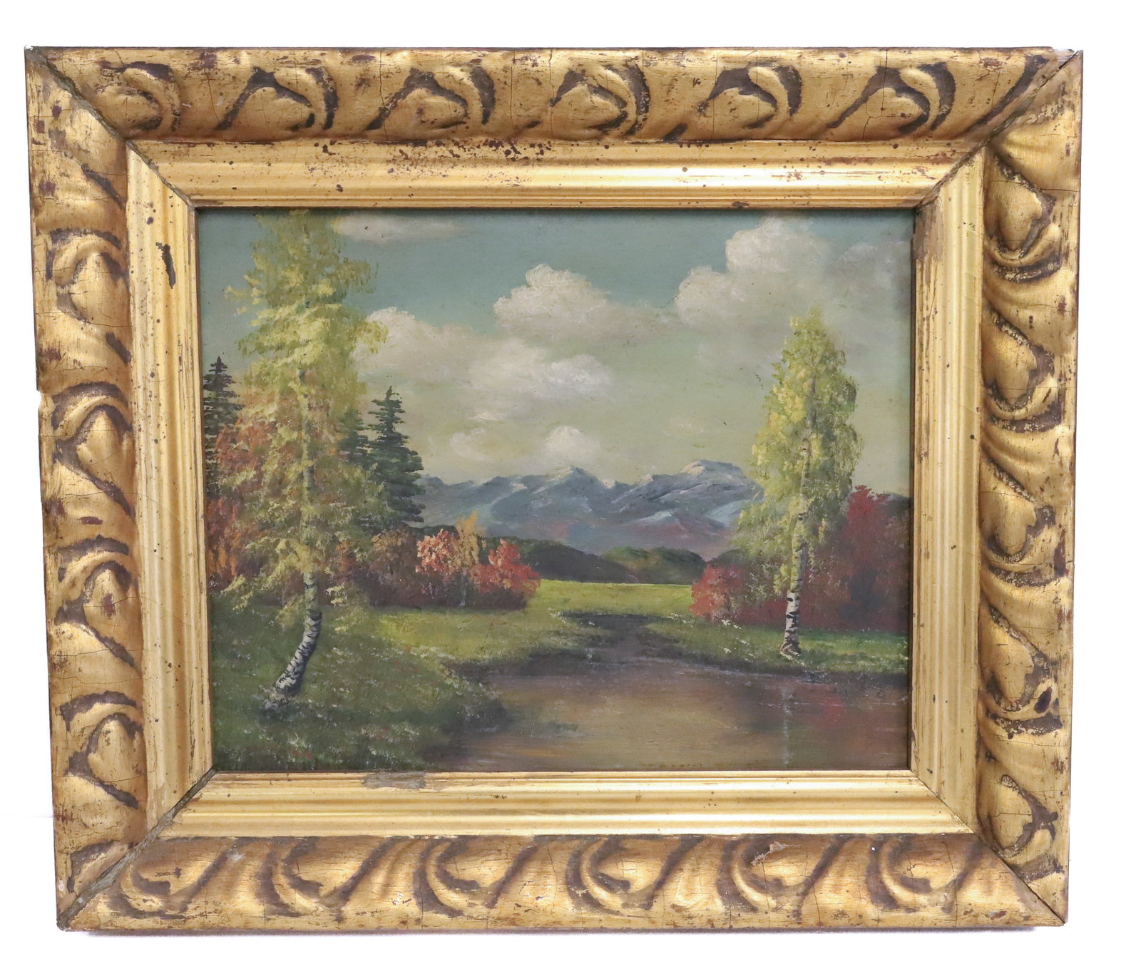 FRAMED LANDSCAPE, OIL ON BOARD (1 of 5)