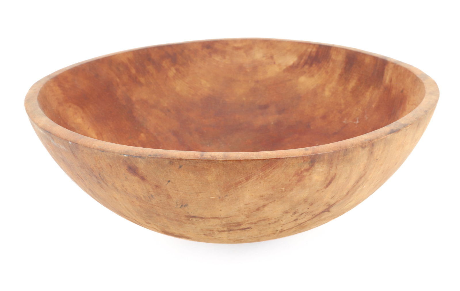 LARGE WOODEN COUNTRY BOWL (1 of 6)