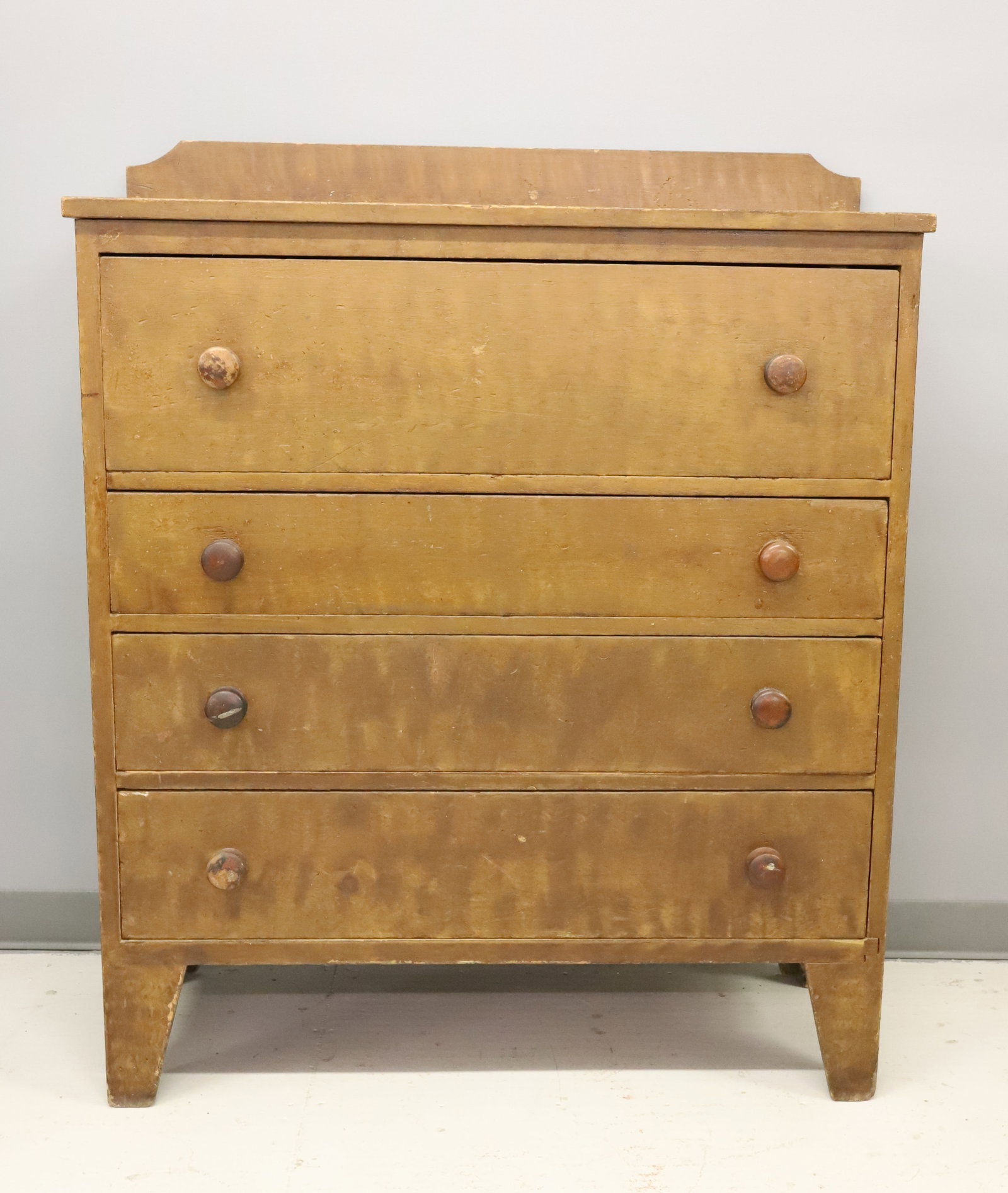 GRAIN PAINTED COUNTRY CHEST OF DRAWERS (1 of 6)