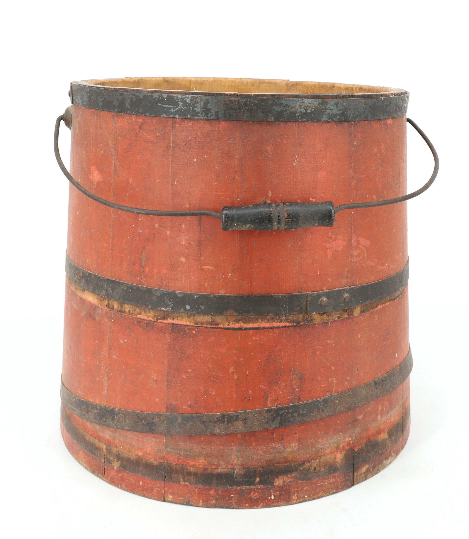 RED PAINTED STORAGE BUCKET - 4