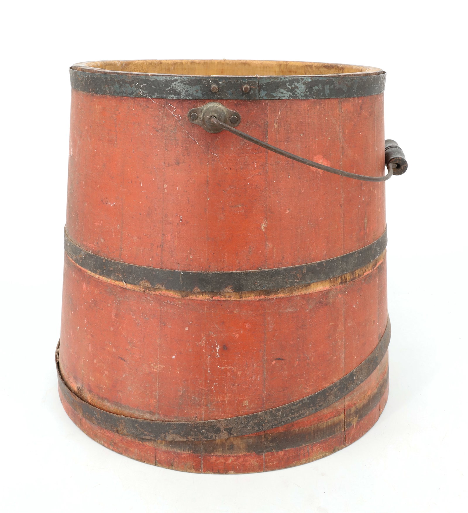 RED PAINTED STORAGE BUCKET - 5
