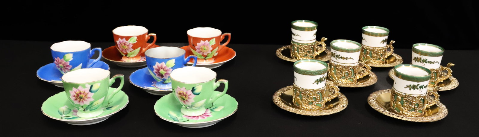 (2) SETS OF DEMITASSE CUPS (1 of 9)