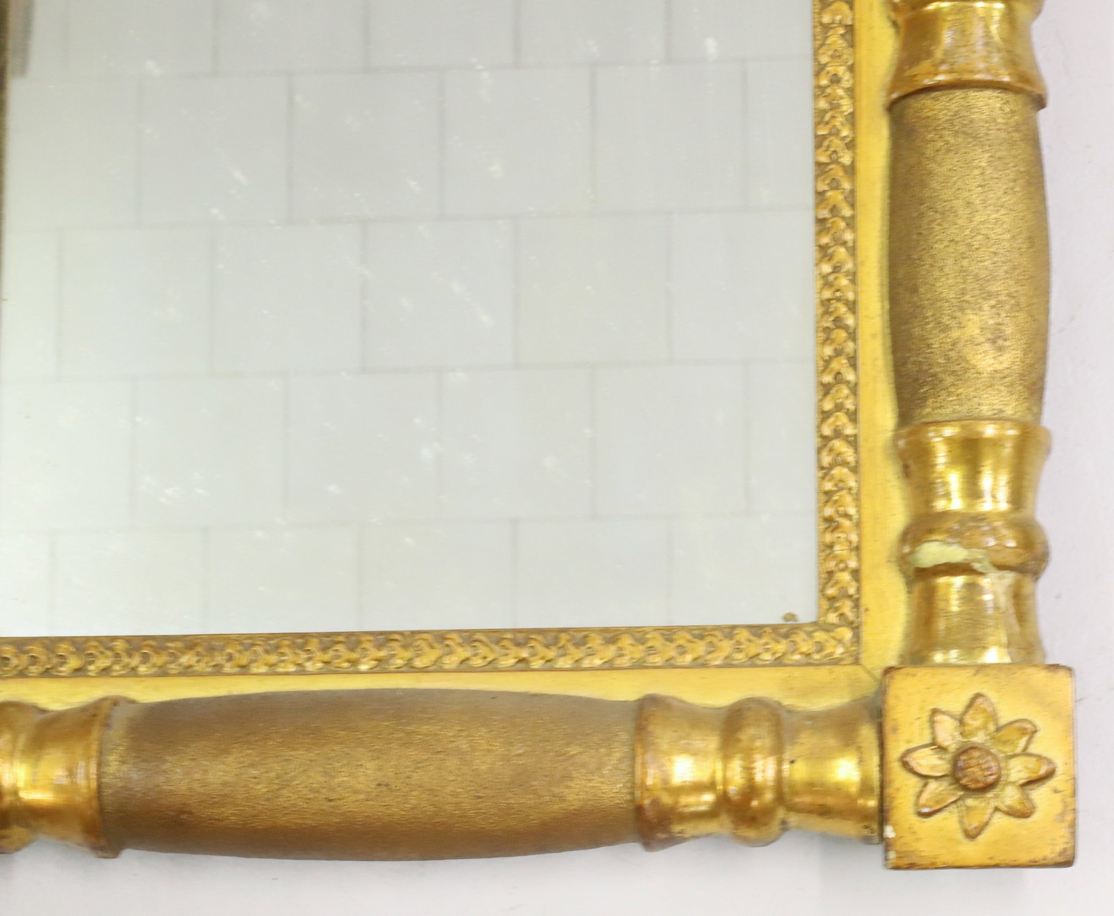 ANTIQUE GILT MIRROR - 3
