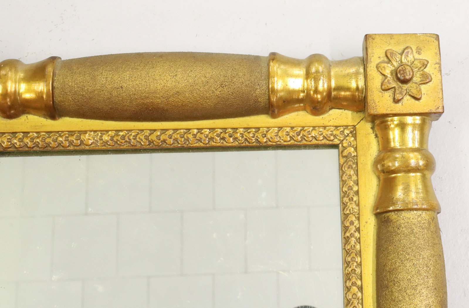 ANTIQUE GILT MIRROR - 4