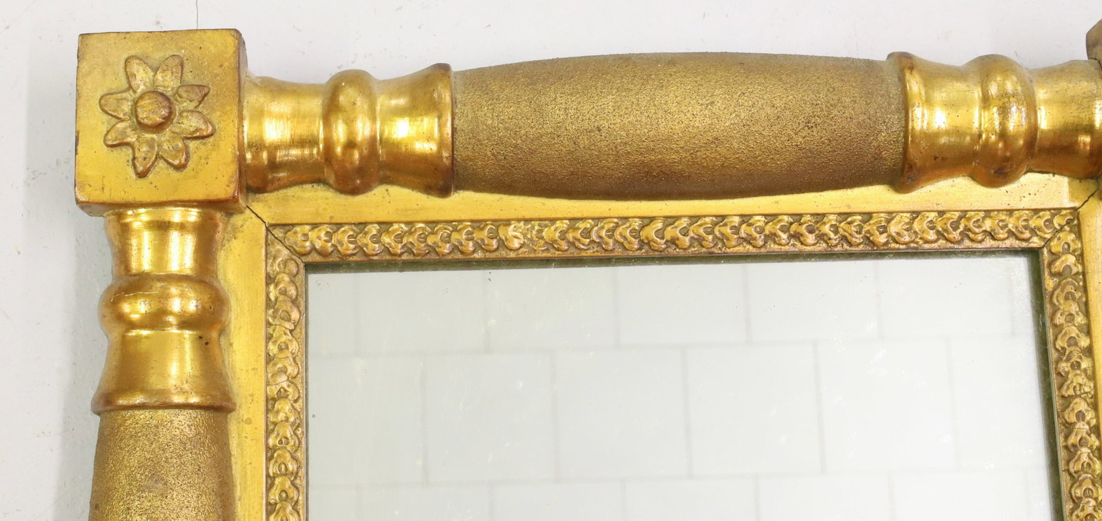 ANTIQUE GILT MIRROR - 5