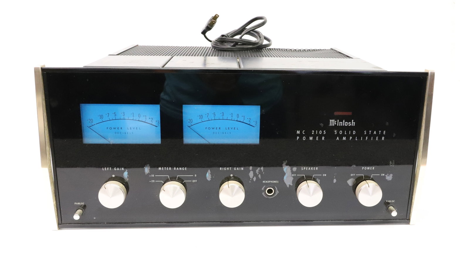 MCINTOSH POWER AMP: MCINTOSH POWER AMPLIFIER MOD. 2105 SER. NO. 21M70 PLEASE READ CAREFULLY - ITEMS MUST BE PAID FOR THROUGH LIVE AUCTIONEERS OR WITH CASH OR CHECK IN PERSON - Terms for Purchasing and Shipping of Auction