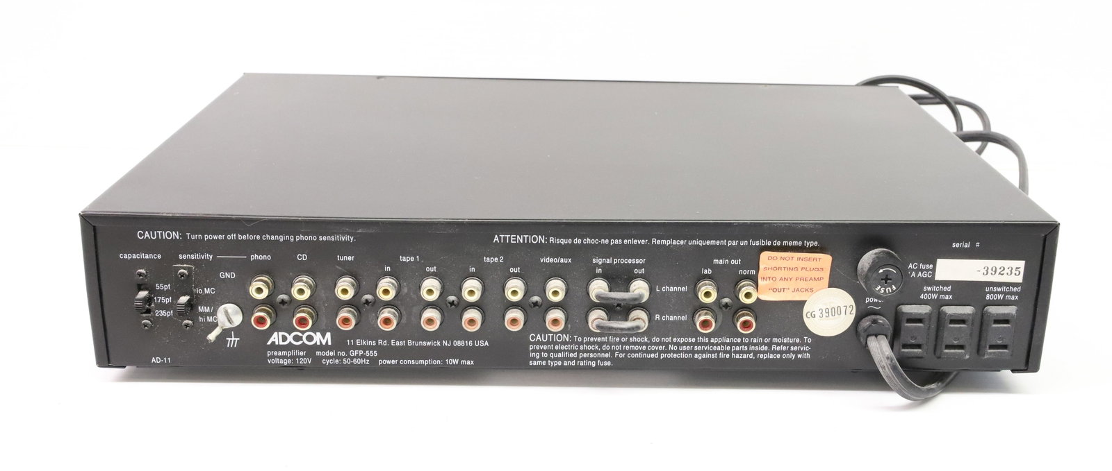 ADCOM STEREO PRE-AMPLIFIER - 3