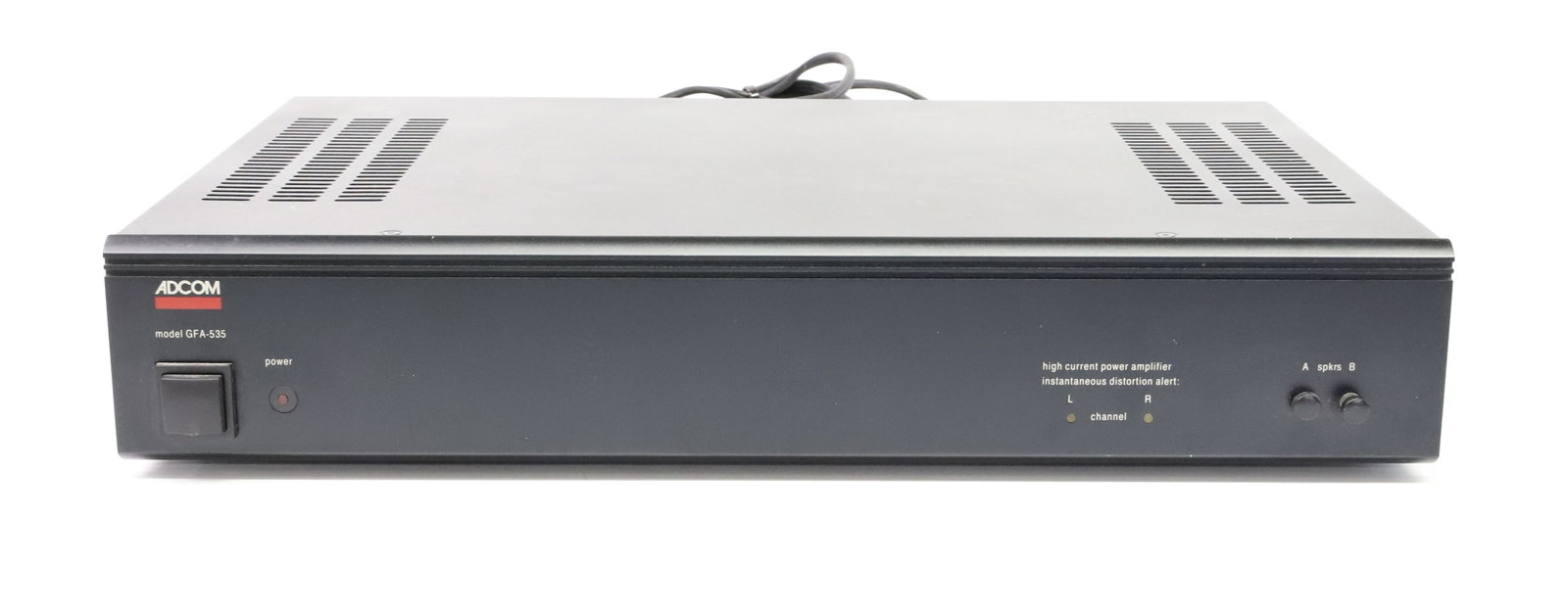 ADCOM POWER AMP: MODEL GFA-535, SERIAL# 905-102352 PLEASE READ CAREFULLY - ITEMS MUST BE PAID FOR THROUGH LIVE AUCTIONEERS OR WITH CASH OR CHECK IN PERSON - Terms for Purchasing and Shipping of Auction Items. Please