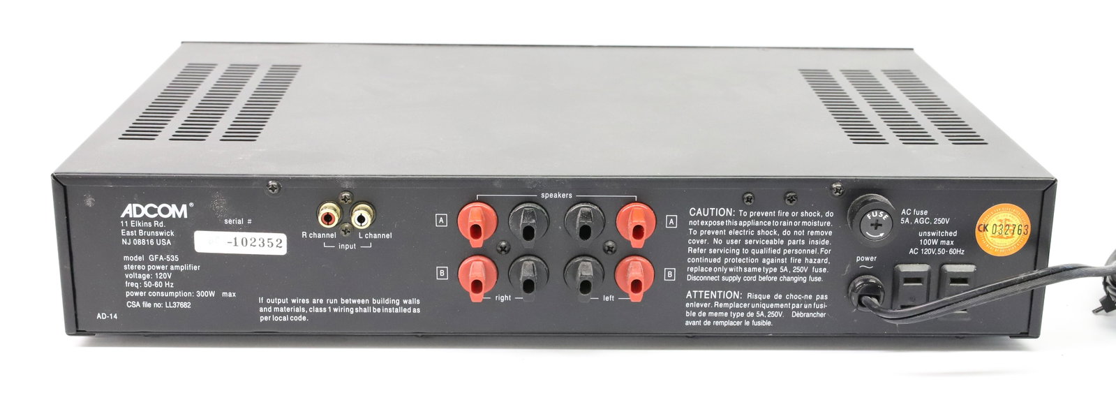 ADCOM POWER AMP - 3