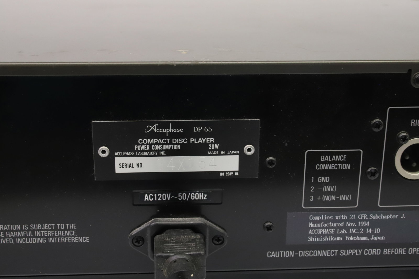 ACCUPHASE COMPACT DISC PLAYER - 4