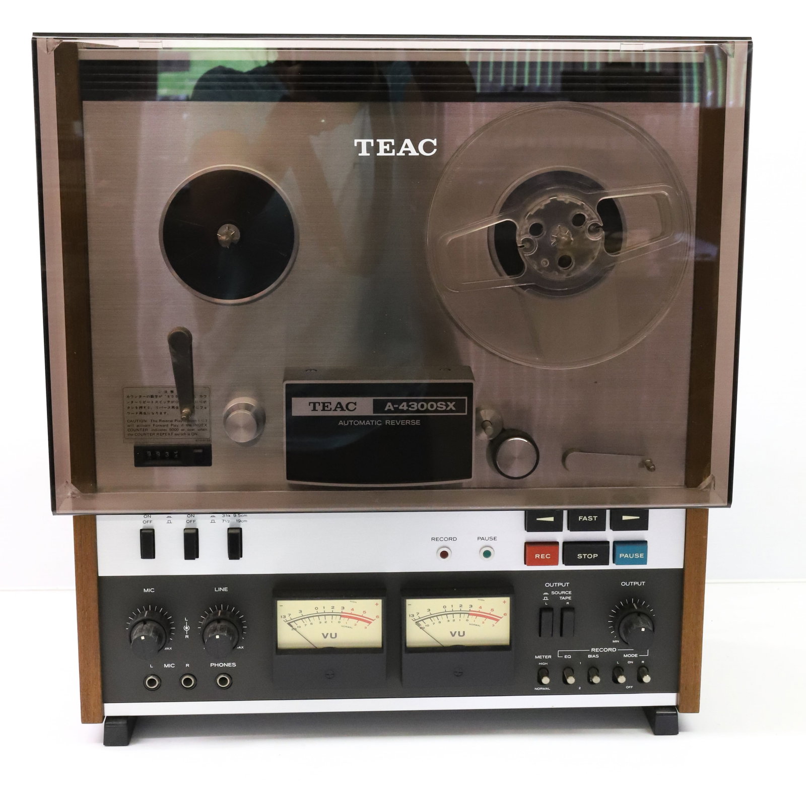TEAC REEL TO REEL MACHINE: MODEL A-4300SX, SERIAL# 67453 PLEASE READ CAREFULLY - ITEMS MUST BE PAID FOR THROUGH LIVE AUCTIONEERS OR WITH CASH OR CHECK IN PERSON - Terms for Purchasing and Shipping of Auction Items. Please read