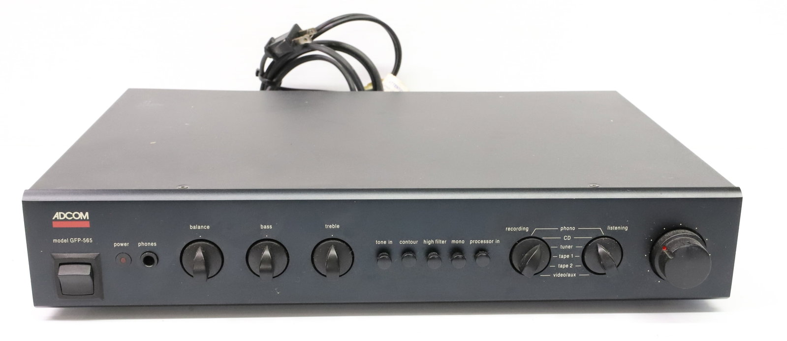 ADCOM PREAMP: MODEL 565 SERIAL # 947AC12027 PLEASE READ CAREFULLY - ITEMS MUST BE PAID FOR THROUGH LIVE AUCTIONEERS OR WITH CASH OR CHECK IN PERSON - Terms for Purchasing and Shipping of Auction Items. Please read 