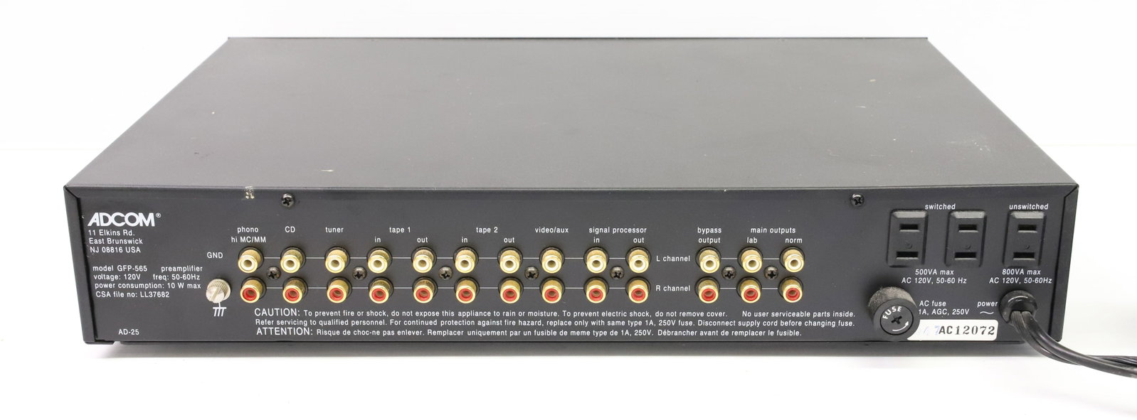 ADCOM PREAMP - 3