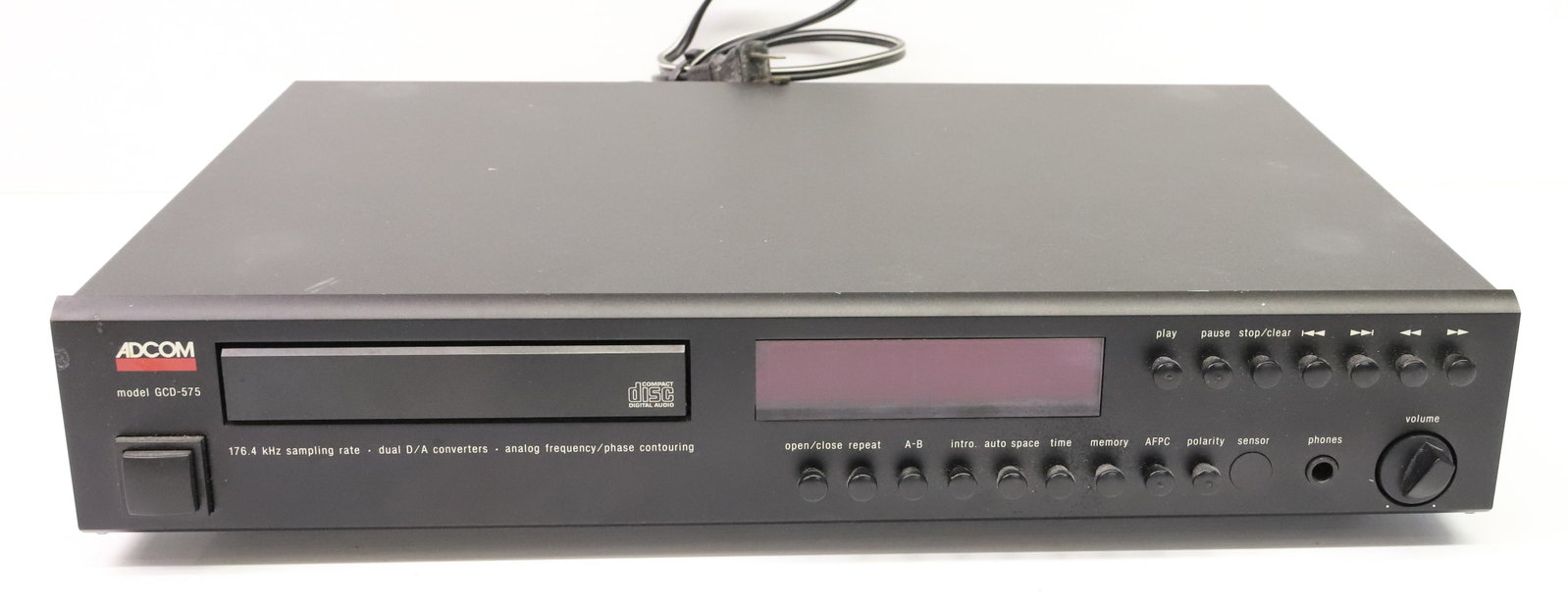 ADCOM CD PLAYER: MODEL GCD-575 SERIAL#95209022 PLEASE READ CAREFULLY - ITEMS MUST BE PAID FOR THROUGH LIVE AUCTIONEERS OR WITH CASH OR CHECK IN PERSON - Terms for Purchasing and Shipping of Auction Items. Please read 