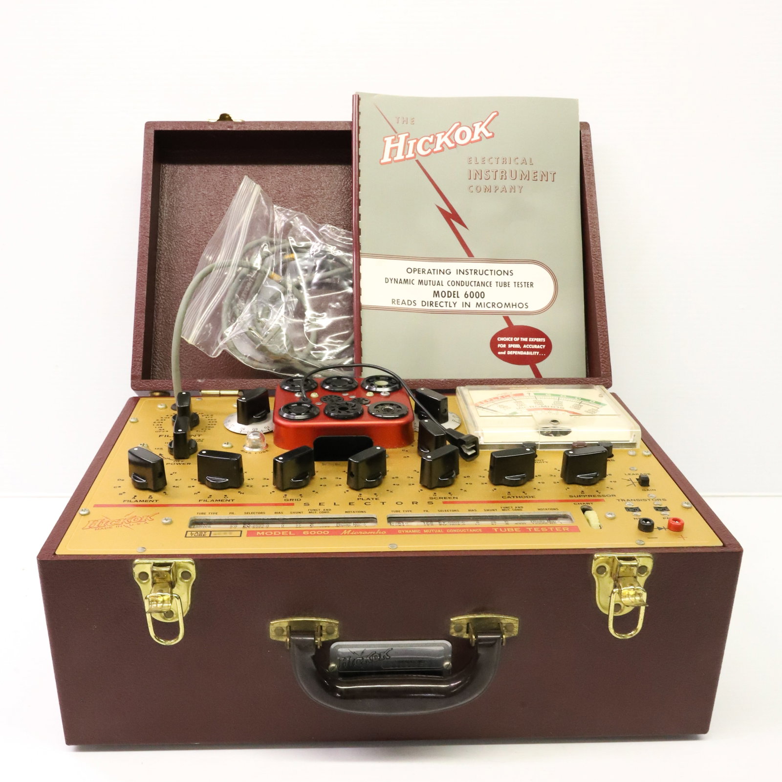 HICKOK TUBE TESTER: MODEL 6000 SERIAL#23411231 PLEASE READ CAREFULLY - ITEMS MUST BE PAID FOR THROUGH LIVE AUCTIONEERS OR WITH CASH OR CHECK IN PERSON - Terms for Purchasing and Shipping of Auction Items. Please read