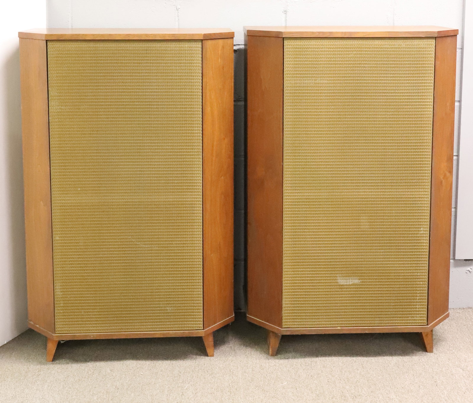 PAIR OF LARGE SPEAKER CABINETS: CUSTOM MADE WITH RCA HIGH FIDELITY TYPE LCI-C SPEAKERS 44"X 28"X16" PLEASE READ CAREFULLY - ITEMS MUST BE PAID FOR THROUGH LIVE AUCTIONEERS OR WITH CASH OR CHECK IN PERSON - Terms for Purchasing and
