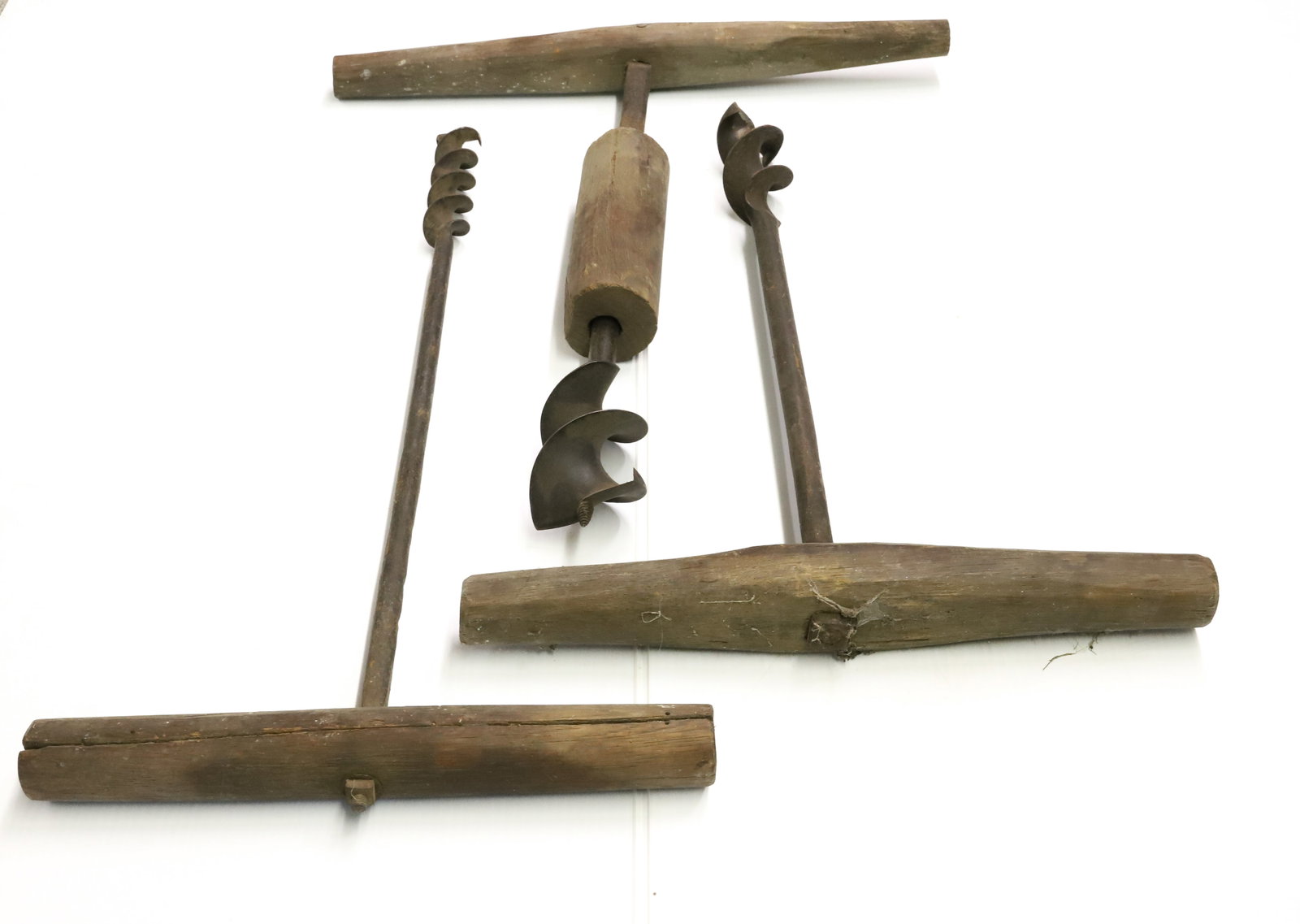 (3) LARGE PRIMITIVE AUGERS - 3