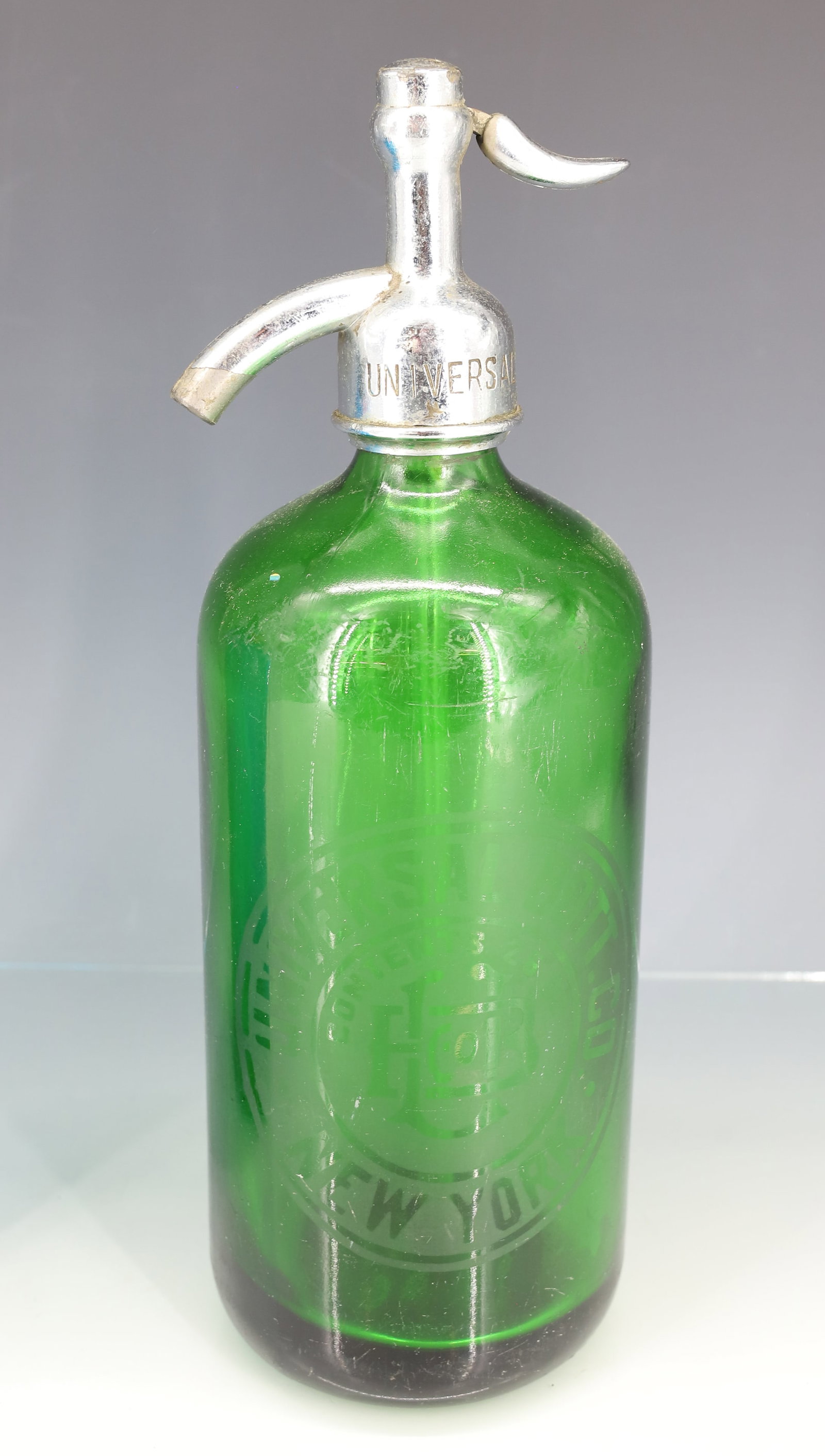 (2) COLORED SELTZER BOTTLES - 4