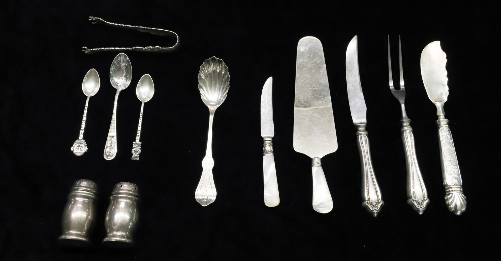 LOT OF STERLING SILVER TABLEWARE (1 of 9)
